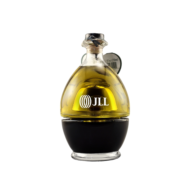 Etched Olive Oil and Balsamic Vinegar Set with 1 Color Fill